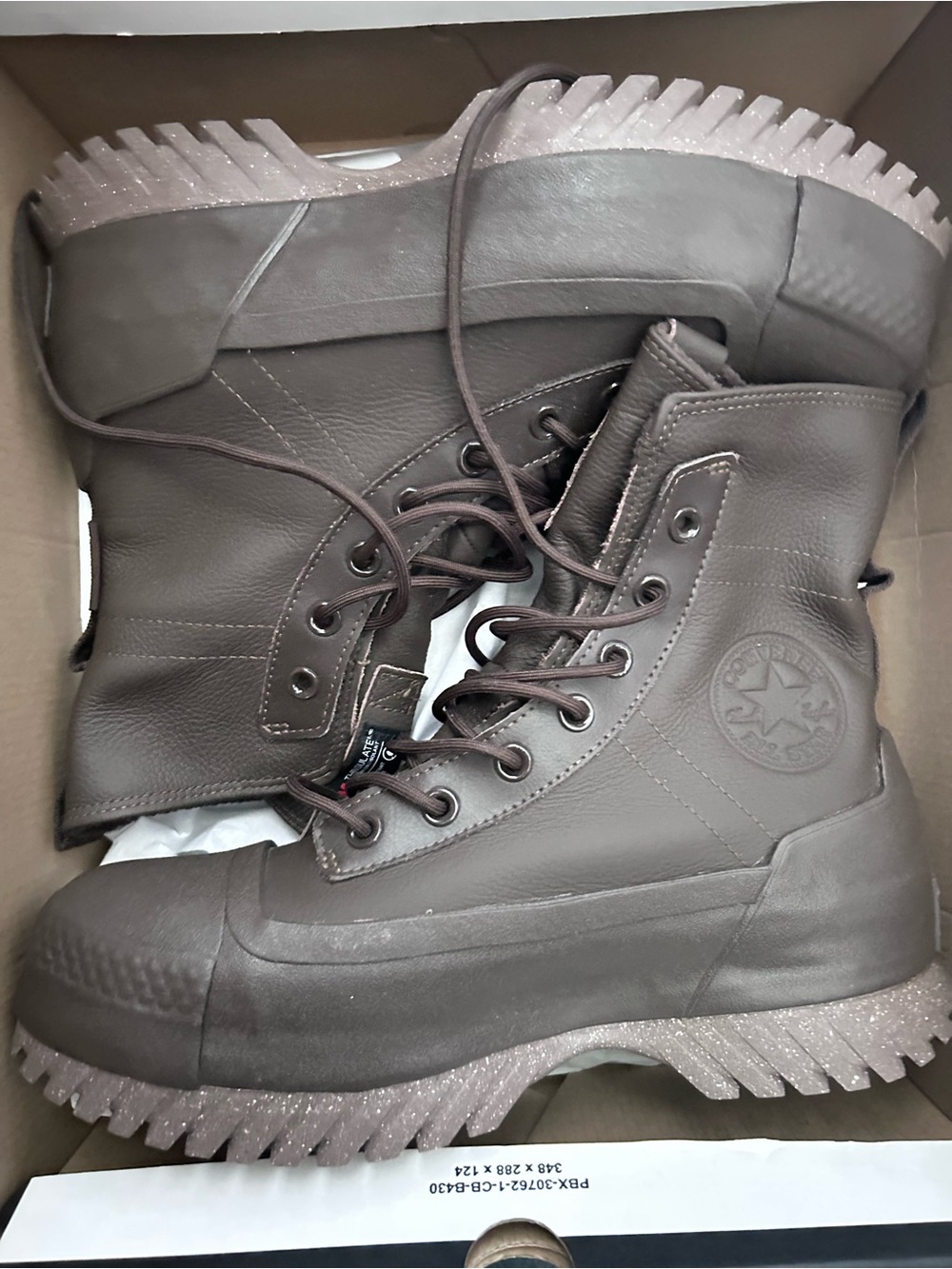 Converse Women's/Boys High-Top Utility Boot in Dark Brown - Picture 14 of 16